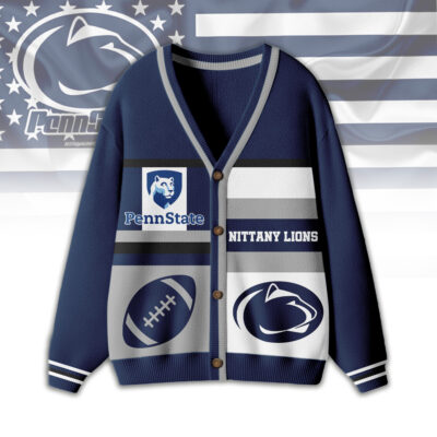 Penn State Nittany Lions | Premium NCAA Game Day Striped Knit Cardigan