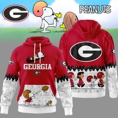 Georgia Bulldogs | Premium NCAA Snoopy Peanuts Comic Hoodie