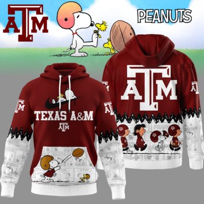 Texas A&M Aggies | Premium NCAA Snoopy Peanuts Comic Hoodie