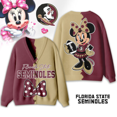 Florida State Seminoles | Premium NCAA Minnie Mouse Cardigan - XS