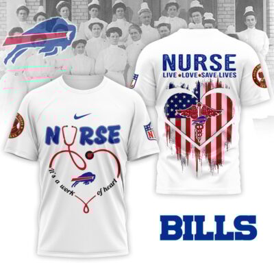 Buffalo Bills | Premium NFL Army Nurse Corps 125th Anniversary 3D Shirt