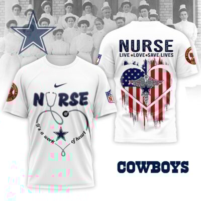 Dallas Cowboys | Premium NFL Army Nurse Corps 125th Anniversary 3D Shirt