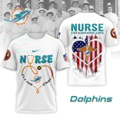 Miami Dolphins | Premium NFL Army Nurse Corps 125th Anniversary 3D Shirt