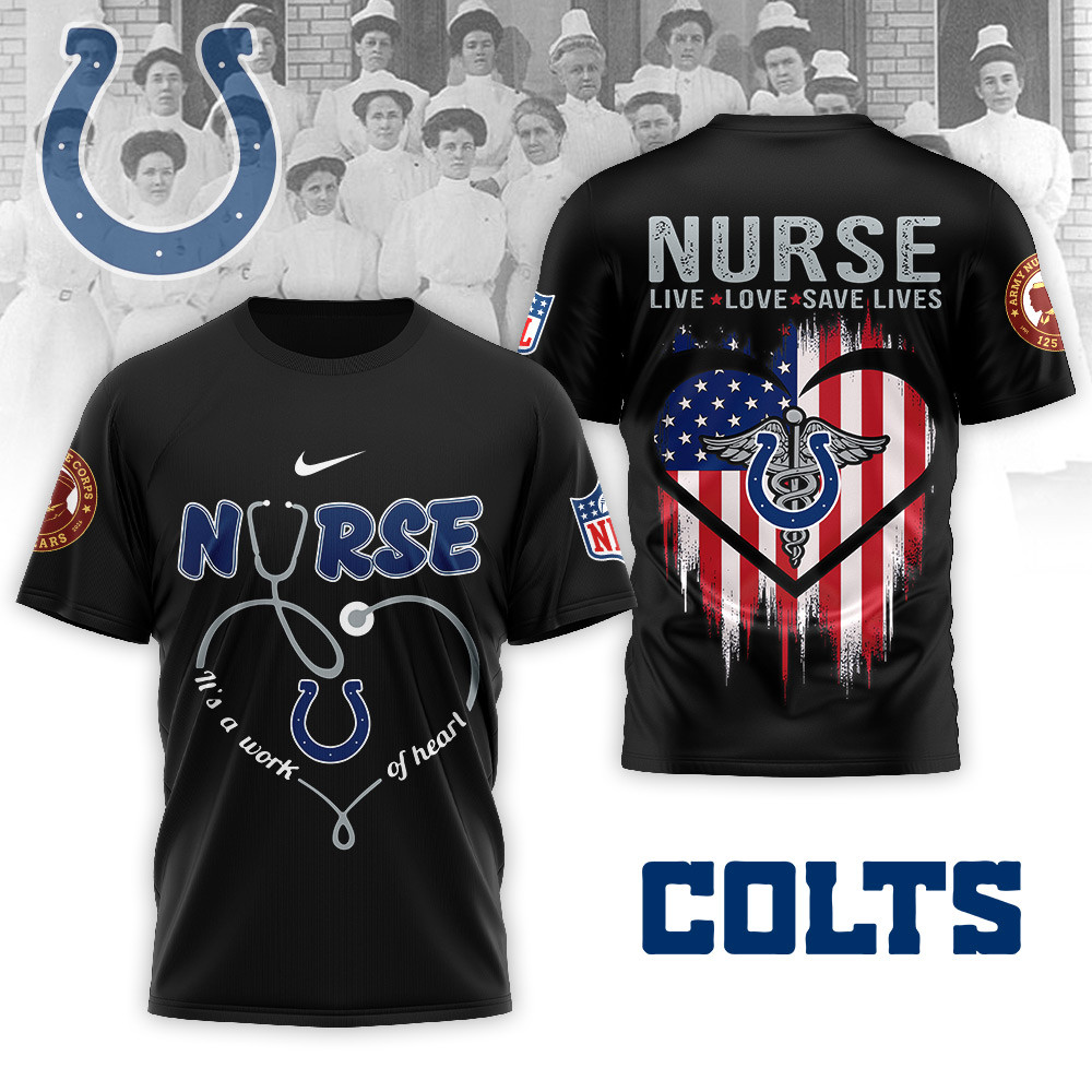 Indianapolis Colts | Premium NFL Army Nurse Corps 125th Anniversary 3D Shirt - Image 2
