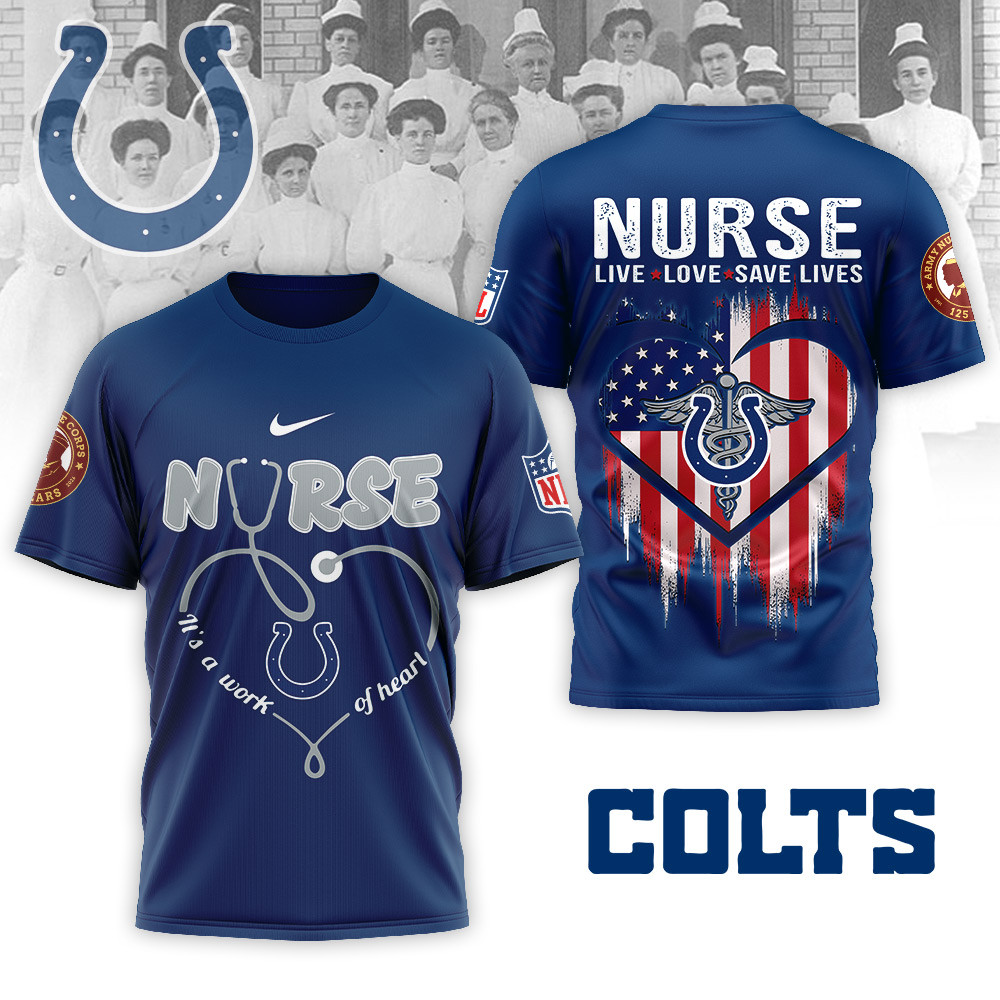 Indianapolis Colts | Premium NFL Army Nurse Corps 125th Anniversary 3D Shirt - Image 3