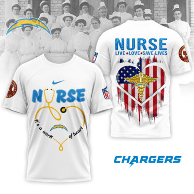 Los Angeles Chargers | Premium NFL Army Nurse Corps 125th Anniversary 3D Shirt