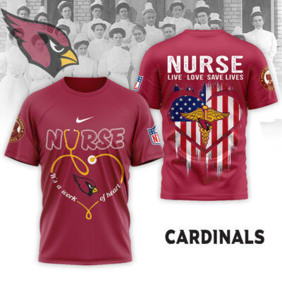 Arizona Cardinals | Premium NFL Army Nurse Corps 125th Anniversary 3D Shirt
