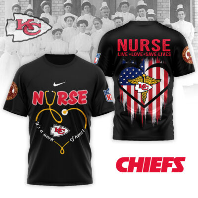 Kansas City Chiefs | Premium NFL Army Nurse Corps 125th Anniversary 3D Shirt