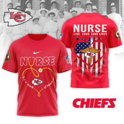 Kansas City Chiefs | Premium NFL Army Nurse Corps 125th Anniversary 3D Shirt