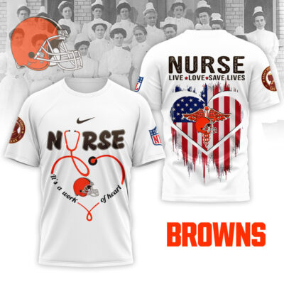 Cleveland Browns | Premium NFL Army Nurse Corps 125th Anniversary 3D Shirt