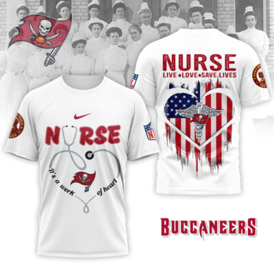 Tampa Bay Buccaneers | Premium NFL Army Nurse Corps 125th Anniversary 3D Shirt