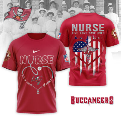 Tampa Bay Buccaneers | Premium NFL Army Nurse Corps 125th Anniversary 3D Shirt