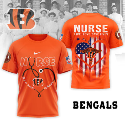 Cincinnati Bengals | Premium NFL Army Nurse Corps 125th Anniversary 3D Shirt