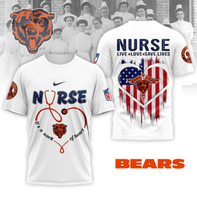 Chicago Bears | Premium NFL Army Nurse Corps 125th Anniversary 3D Shirt