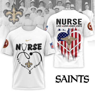 New Orleans Saints | Premium NFL Army Nurse Corps 125th Anniversary 3D Shirt