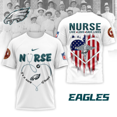 Philadelphia Eagles | Premium NFL Army Nurse Corps 125th Anniversary 3D Shirt