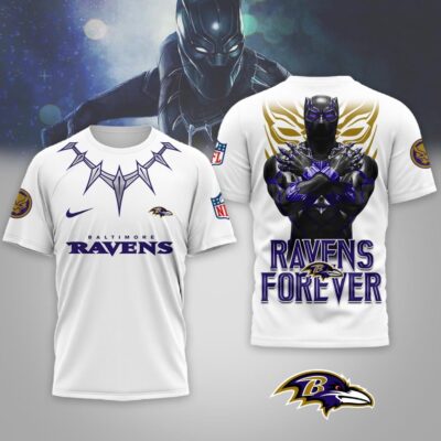 Baltimore Ravens | Premium NFL Black Panther 3D Shirt