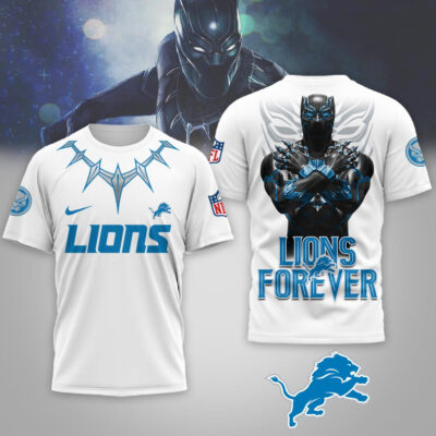 Detroit Lions | Premium NFL Black Panther 3D Shirt