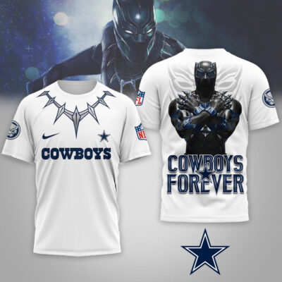 Dallas Cowboys | Premium NFL Black Panther 3D Shirt