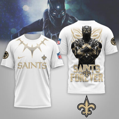 New Orleans Saints | Premium NFL Black Panther 3D Shirt