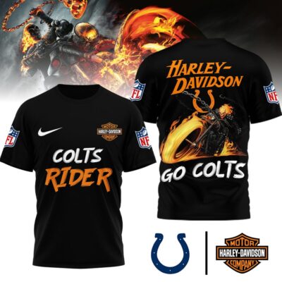 Indianapolis Colts | Premium NFL Ghost Rider Harley Davidson 3D Shirt
