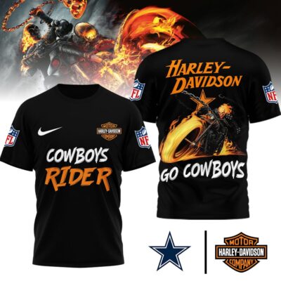 Detroit Lions | Premium NFL Ghost Rider Harley Davidson 3D Shirt