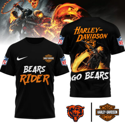 Chicago Bears | Premium NFL Ghost Rider Harley Davidson 3D Shirt