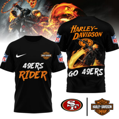 San Francisco 49ers | Premium NFL Ghost Rider Harley Davidson 3D Shirt