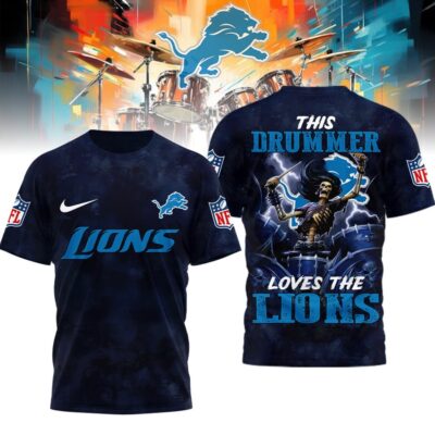 Detroit Lions | Premium NFL Drummer 3D Shirt