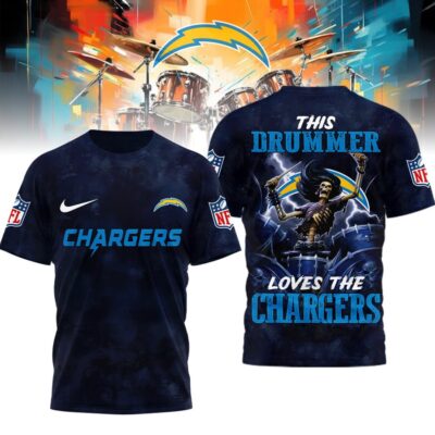Los Angeles Chargers | Premium NFL Drummer 3D Shirt