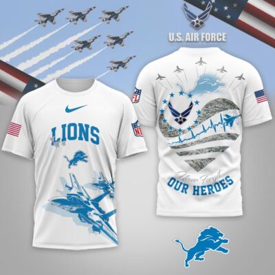 Detroit Lions | Premium NFL US Air Force 3D Shirt