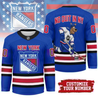 New York Rangers | Premium NHL Scooby Doo Personalized Hockey Jersey - S