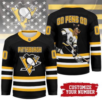 Pittsburgh Penguins | Premium NHL Scooby Doo Personalized Hockey Jersey