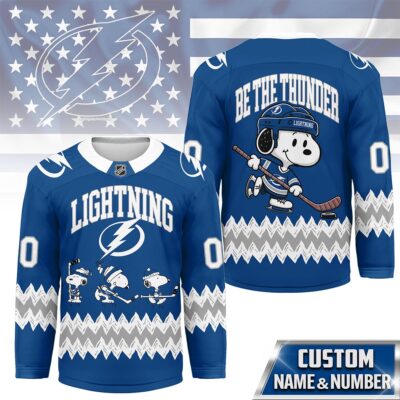Tampa Bay Lightning | Premium NHL Snoopy Personalized Hockey Jersey