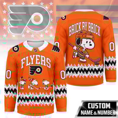 Philadelphia Flyers | Premium NHL Snoopy Personalized Hockey Jersey