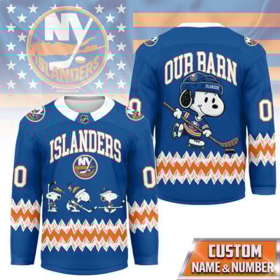 New York Islanders | Premium NHL Snoopy Personalized Hockey Jersey - XL