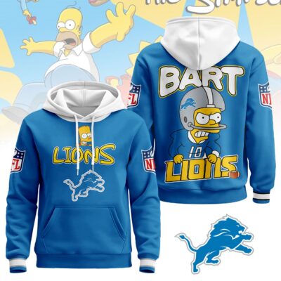 Detroit Lions | Premium NFL Bart Simpson Hoodie - M