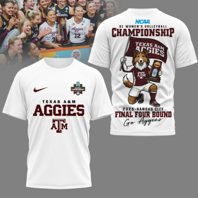 Texas A&M Aggies | Premium NCAA 2025 DI Women Volleyball Championship 3D Shirt