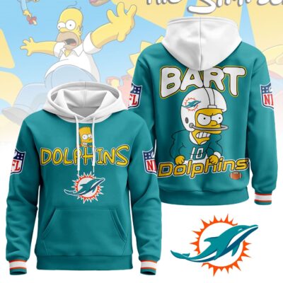 Miami Dolphins | Premium NFL Bart Simpson Hoodie - 3XL