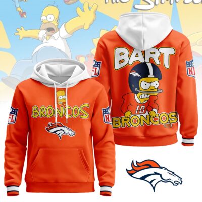 Denver Broncos | Premium NFL Bart Simpson Hoodie - 2XL