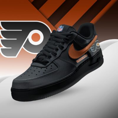 Philadelphia Flyers | Premium NHL Teams Black AF1 Shoes