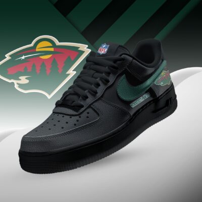 Minnesota Wild | Premium NHL Teams Black AF1 Shoes