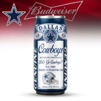 Dallas Cowboys | Premium NFL Budweiser Can Tumbler - 500ml