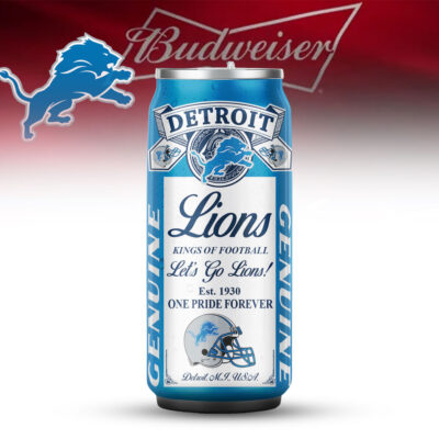 Detroit Lions | Premium NFL Budweiser Can Tumbler - 300ml