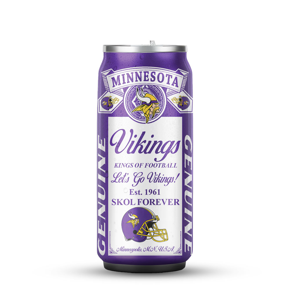 Minnesota Vikings | Premium NFL Budweiser Can Tumbler - Image 2