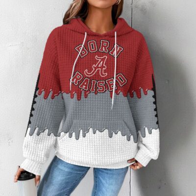 Alabama Crimson Tide | Premium NCAA Born and Raised Waffle Hoodie