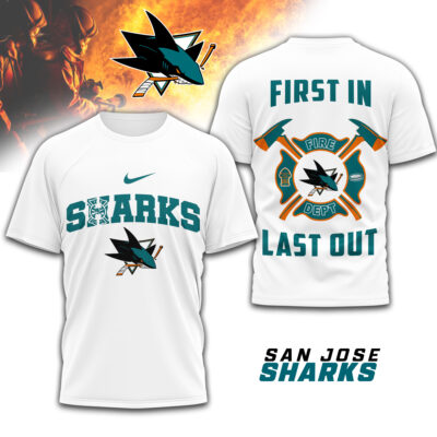 San Jose Sharks | Premium NHL Fire Dept 3D Shirt