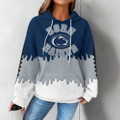 Penn State Nittany Lions | Premium NCAA Born and Raised Waffle Hoodie