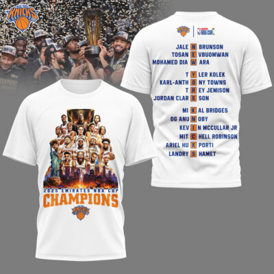 New York Knicks | Premium Premium NBA Emirates Cup Champions 3D Shirt