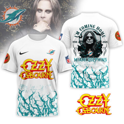 Miami Dolphins | Premium NFL Ozzy Osbourne I Am Coming Home 3D Shirt
